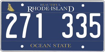 RI license plate 271335