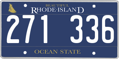 RI license plate 271336