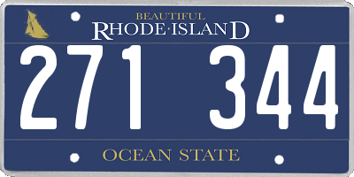 RI license plate 271344