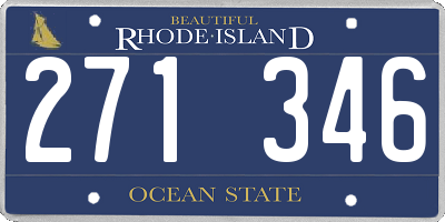 RI license plate 271346