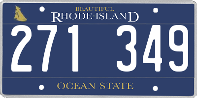 RI license plate 271349