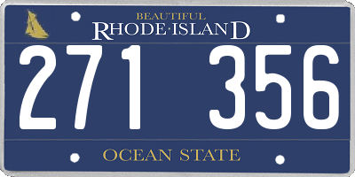 RI license plate 271356