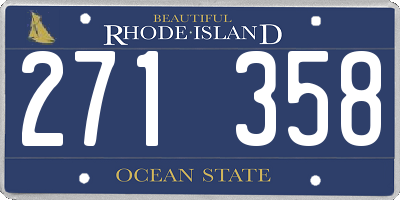 RI license plate 271358