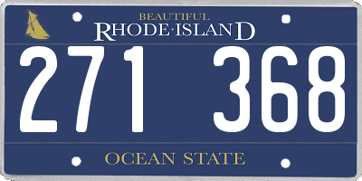 RI license plate 271368