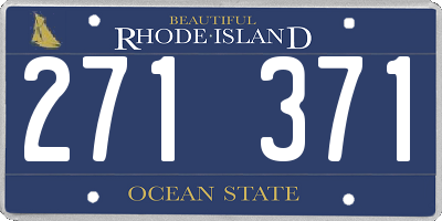 RI license plate 271371