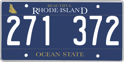 RI license plate 271372