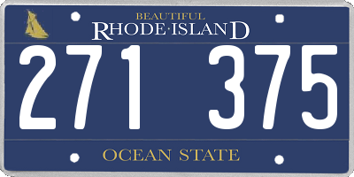 RI license plate 271375