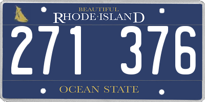RI license plate 271376