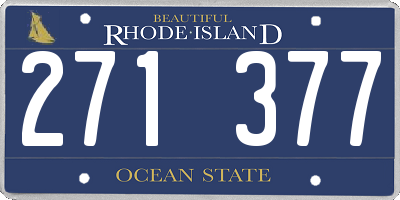 RI license plate 271377