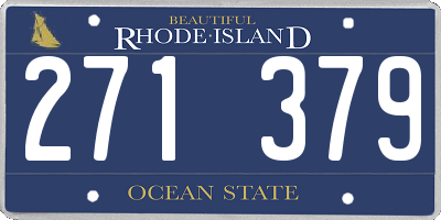 RI license plate 271379
