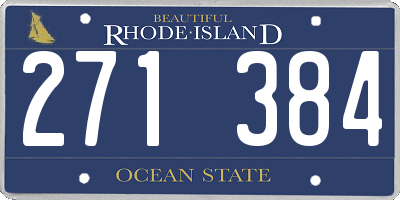 RI license plate 271384