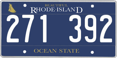 RI license plate 271392