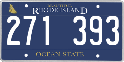 RI license plate 271393