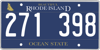 RI license plate 271398