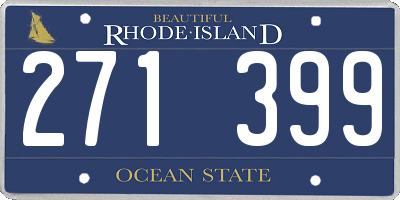 RI license plate 271399
