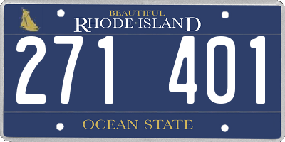 RI license plate 271401