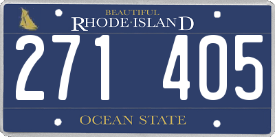 RI license plate 271405