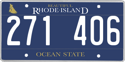 RI license plate 271406