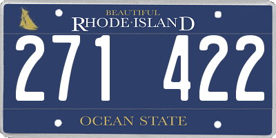 RI license plate 271422