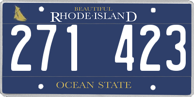 RI license plate 271423