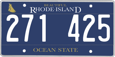 RI license plate 271425