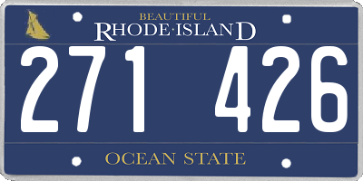 RI license plate 271426