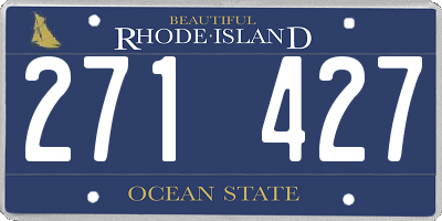 RI license plate 271427