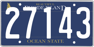 RI license plate 27143