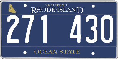 RI license plate 271430