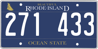 RI license plate 271433