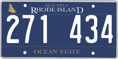RI license plate 271434