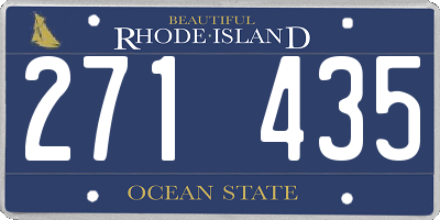 RI license plate 271435