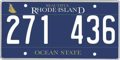 RI license plate 271436