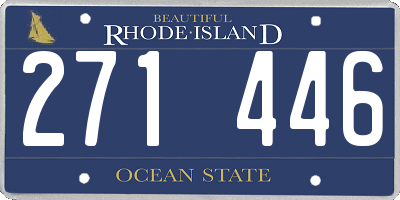 RI license plate 271446