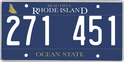 RI license plate 271451