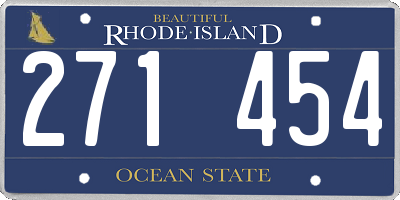 RI license plate 271454