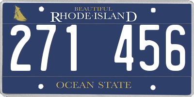 RI license plate 271456