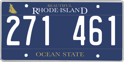 RI license plate 271461