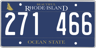 RI license plate 271466