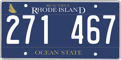 RI license plate 271467