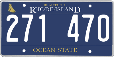 RI license plate 271470