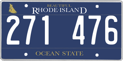 RI license plate 271476