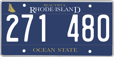 RI license plate 271480