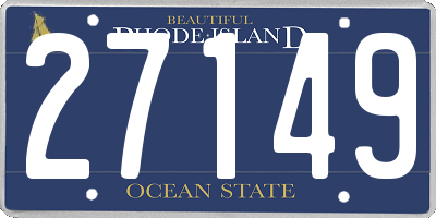 RI license plate 27149
