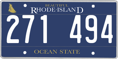RI license plate 271494