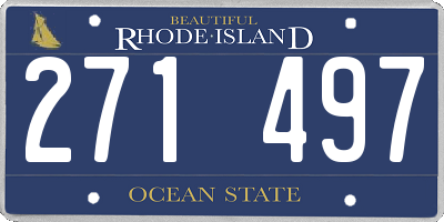 RI license plate 271497