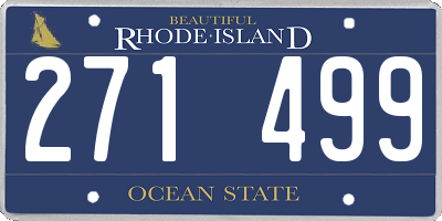 RI license plate 271499