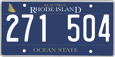 RI license plate 271504