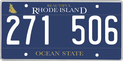 RI license plate 271506