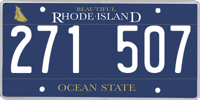 RI license plate 271507